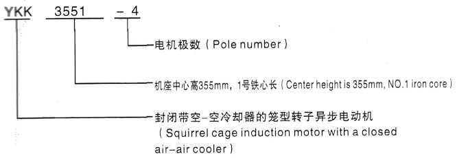 YKK系列(H355-1000)高压YJTG-200L2-2A/37KW三相异步电机西安泰富西玛电机型号说明